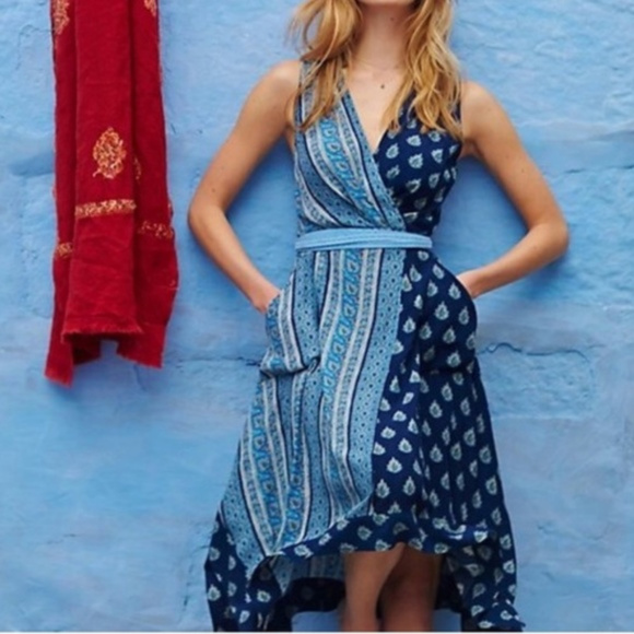 Anthropologie Dresses & Skirts - Anthropologie Maeve Eclipse Paisley Wrap Dress 6